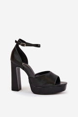  Sandále na opätkoch model 209893 Step in style 