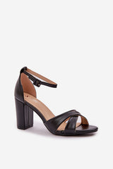  Sandále na opätkoch model 210142 Step in style 