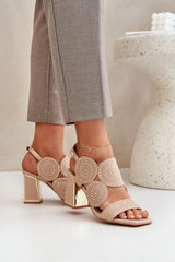  Sandále na opätkoch model 210709 Step in style 