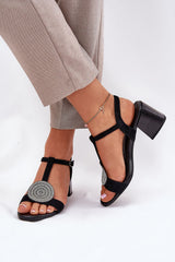  Sandále na opätkoch model 211368 Step in style 